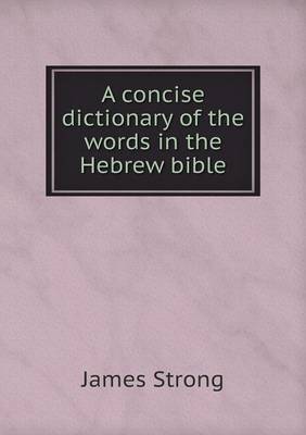 Book cover for A Concise Dictionary of the Words in the Hebrew Bible