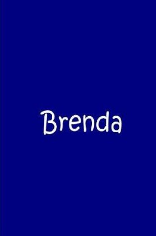 Cover of Brenda - Blue Personalized Notebook / Journal / Blank Lined Pages / Soft Matte