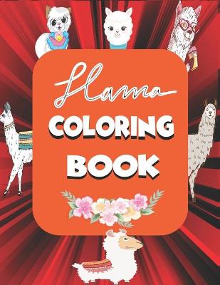 Book cover for Llama Coloring Book