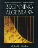 Book cover for Student Solutions Manual for Gustafson/Frisk's Beginning Algebra