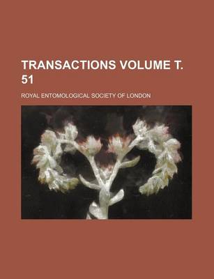 Book cover for Transactions Volume . 51