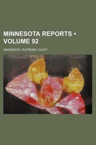 Cover of Minnesota Reports (Volume 92)
