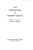 Book cover for Corporation in Modern Society