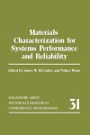 Book cover for Materials Characterization for Systems Performance and Reliability