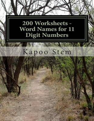 Book cover for 200 Worksheets - Word Names for 11 Digit Numbers