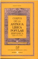 Book cover for Corpus de La Antigua Lirica Popular Hispanica