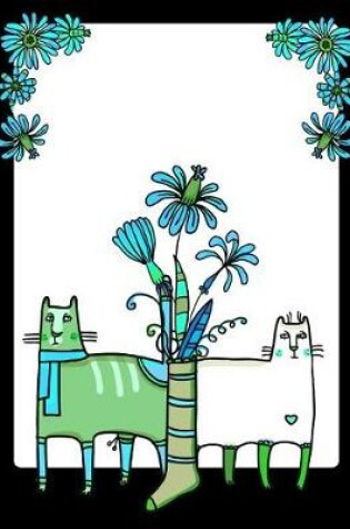 Cover of My Big Fat Journal Notebook For Cat Lovers Funny Cats In Socks With Flowers 7