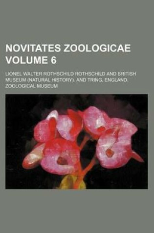 Cover of Novitates Zoologicae Volume 6