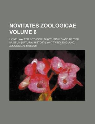 Book cover for Novitates Zoologicae Volume 6