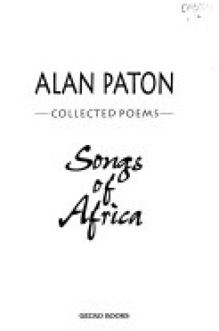 Cover of Songs of Africa