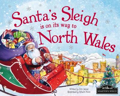 Book cover for Santa's Sleigh is on its Way to North Wales