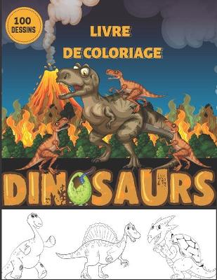 Book cover for livre de coloriage dinosaurs