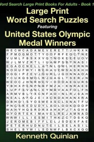 Cover of Large Print Word Search Puzzles Featuring United States Olympic Medal Winners