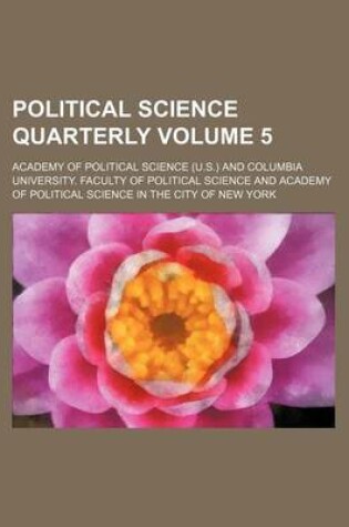 Cover of Political Science Quarterly Volume 5