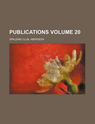 Book cover for Publications Volume 20