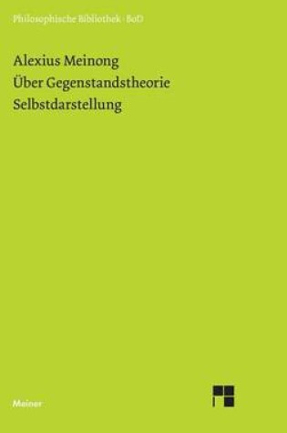 Cover of UEber Gegenstandstheorie. Selbstdarstellung.