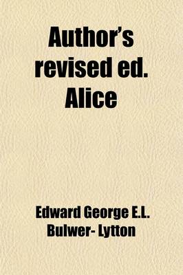 Book cover for Alice, or