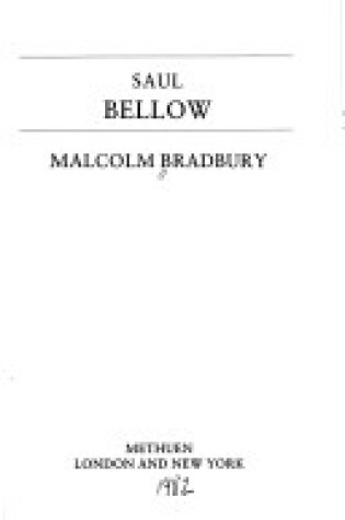 Cover of Saul Bellow