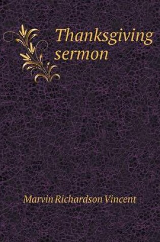 Cover of Thanksgiving sermon