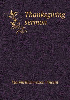 Book cover for Thanksgiving sermon