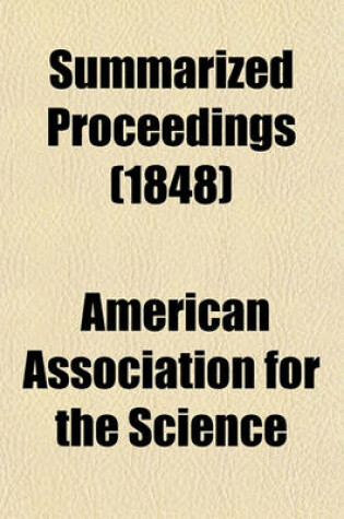 Cover of Summarized Proceedings (1848)