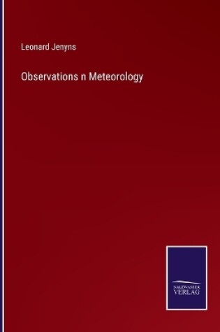 Cover of Observations n Meteorology