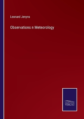 Book cover for Observations n Meteorology