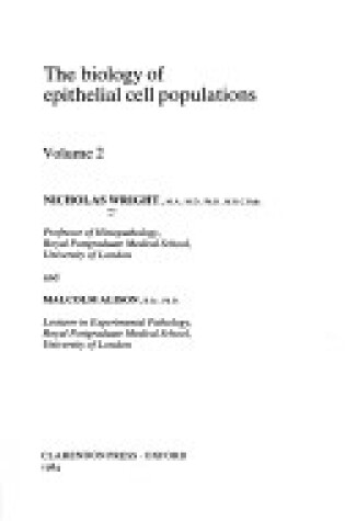 Cover of The Biology of Epithelial Cell Populations