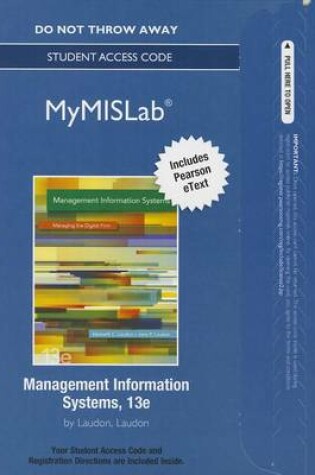 Cover of NEW MyLab MIS with Pearson eText -- Access Card -- for Management Information Systems