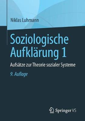 Book cover for Soziologische Aufklärung 1