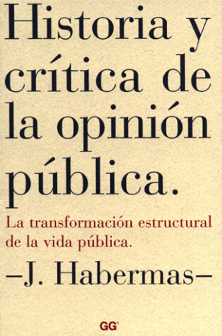 Cover of Historia y Critica de La Opinion Publica