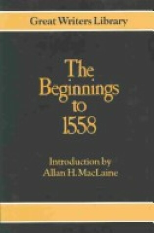 Cover of Beginnings to 1558