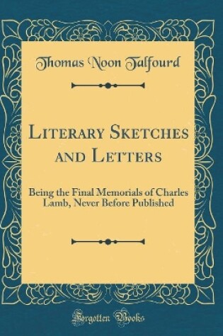 Cover of Literary Sketches and Letters
