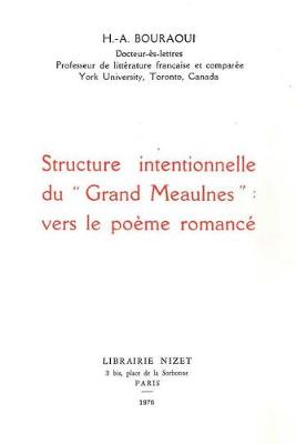 Book cover for Structure Intentionnelle Du Grand Meaulnes