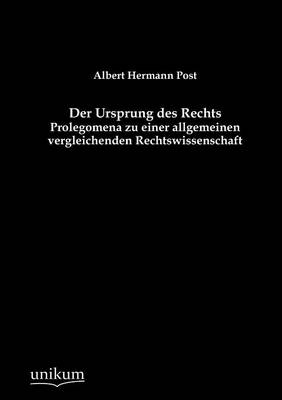 Book cover for Der Ursprung des Rechts