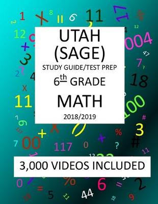 Book cover for 6th Grade UTAH SAGE, 2019 MATH, Test Prep