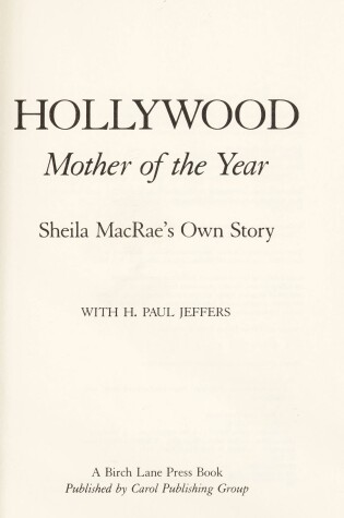 Cover of Hollywood Mother of the Year Macrae