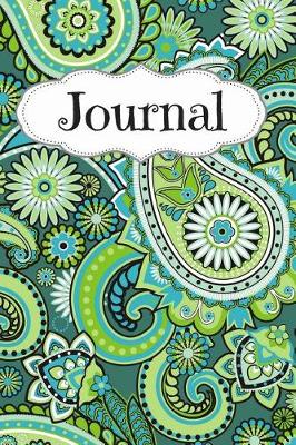 Book cover for Green Floral Paisley Journal