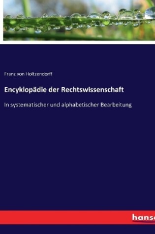 Cover of Encyklopädie der Rechtswissenschaft