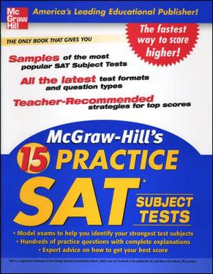 Book cover for McGraw-Hill's 15 Practice SAT Subject Tests