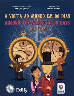 Book cover for Around the world in 80 days - A volta ao mundo em 80 dias