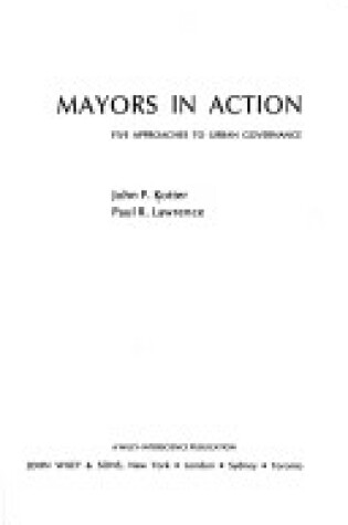 Cover of Mayors in Action
