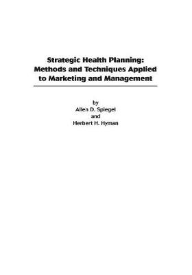 Cover of Strategic Health Planning