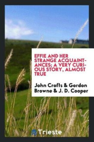 Cover of Effie and Her Strange Acquaintances; A Very Curious Story, Almost True