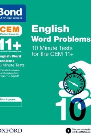 Cover of Bond 11+: CEM English Word Problems 10 Minute Tests: Ready for the 2025 exam