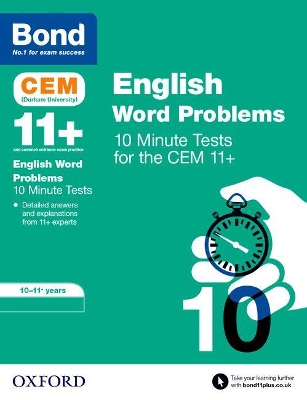 Cover of Bond 11+: CEM English Word Problems 10 Minute Tests: Ready for the 2024 exam