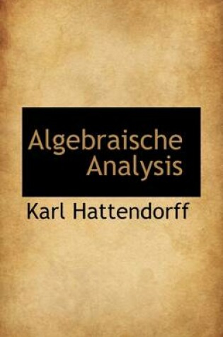 Cover of Algebraische Analysis