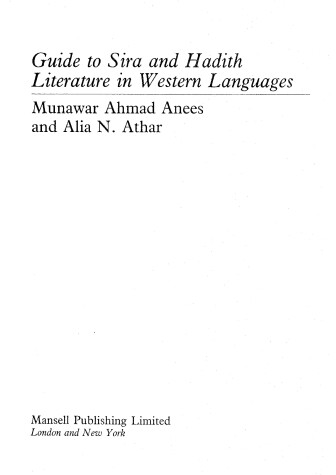 Book cover for Guide to Sira and Hadith Literature in Western Languages