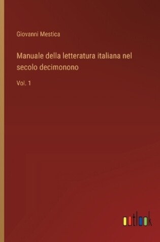 Cover of Manuale della letteratura italiana nel secolo decimonono