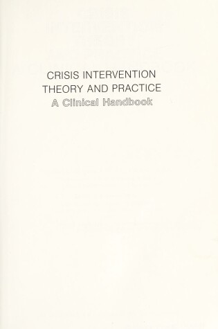 Cover of Crisis Intervention Theory and Practice